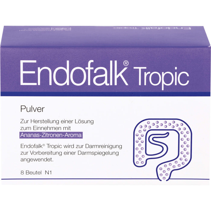 Endofalk Tropic Pulver mit Ananas-Zitronen-Aroma zur Darmreinigung, 8 pcs. Sachets