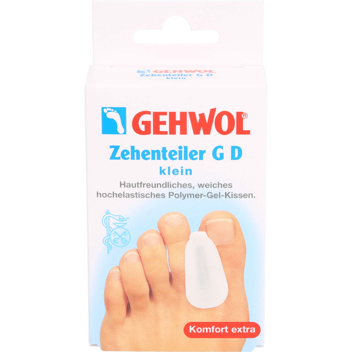 GEHWOL Zehenteiler G D klein hautfreundliches, weiches hochelastisches Polymer-Gel-Kissen, 3 pc Séparateur d'orteils