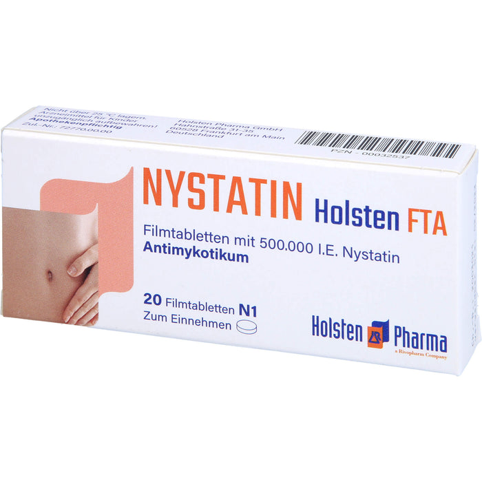 Nystatin Holsten Filmtabletten, 20 pc Tablettes