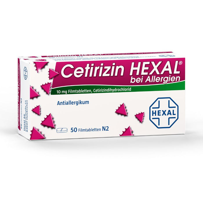 Cetirizin HEXAL Tabletten bei Allergien, 50 pc Tablettes