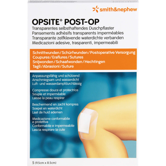 OPSITE Post-OP steril 9,5 x 8,5 cm Duschpflaster, 5 pc Pansements