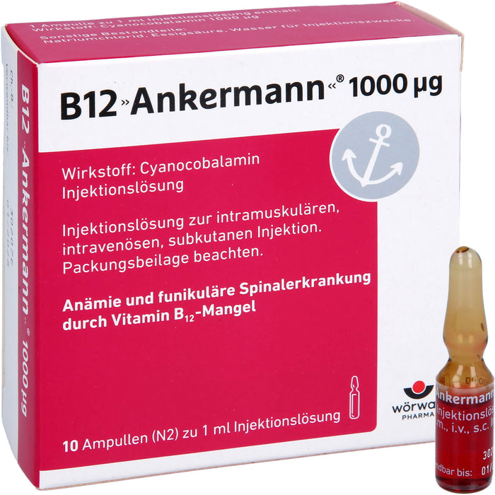 B12 Ankermann 1000 µg Ampullen, 10 pcs. Ampoules