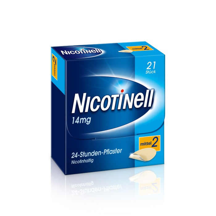 Nicotinell 14 mg/24-Stunden-Pflaster (bisher 35 mg) Stärke 2 (mittel), 21 pc Pansement