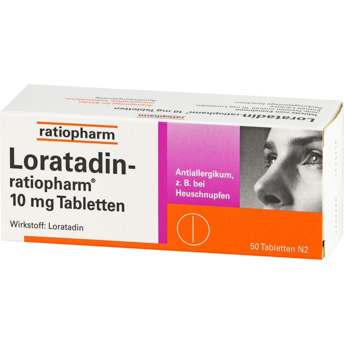 Loratadin-ratiopharm 10 mg Tabletten bei Allergien, 50 pc Tablettes