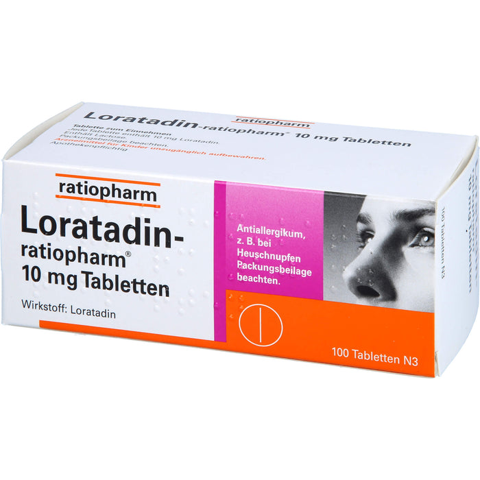 Loratadin-ratiopharm 10 mg Tabletten bei Allergien, 100 pc Tablettes