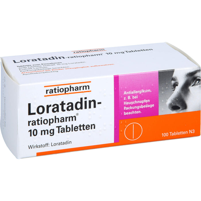 Loratadin-ratiopharm 10 mg Tabletten bei Allergien, 100 pcs. Tablets