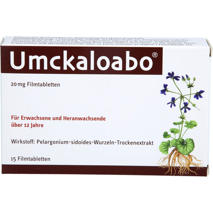 Umckaloabo 20 mg Filmtabletten, 15 pcs. Tablets