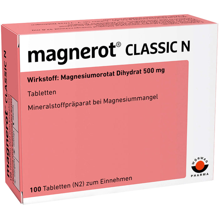 magnerot Classic N Tabletten bei Magnesiummangel, 100 pcs. Tablets