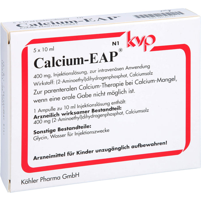 Calcium-EAP Injektionslösung bei Calcium-Mangel, 5 pcs. Ampoules