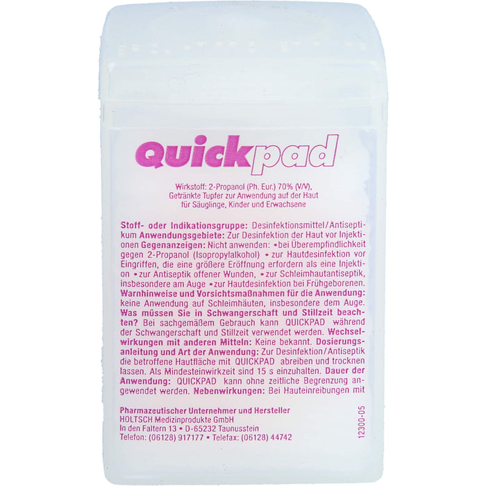 Quickpad getränkte Tupfer zur Desinfektion der Haut, 150 pcs. Swab