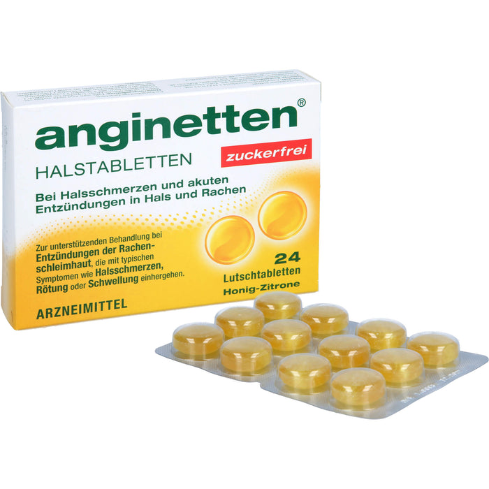 anginetten Halstabletten zuckerfrei, 24 pc Tablettes