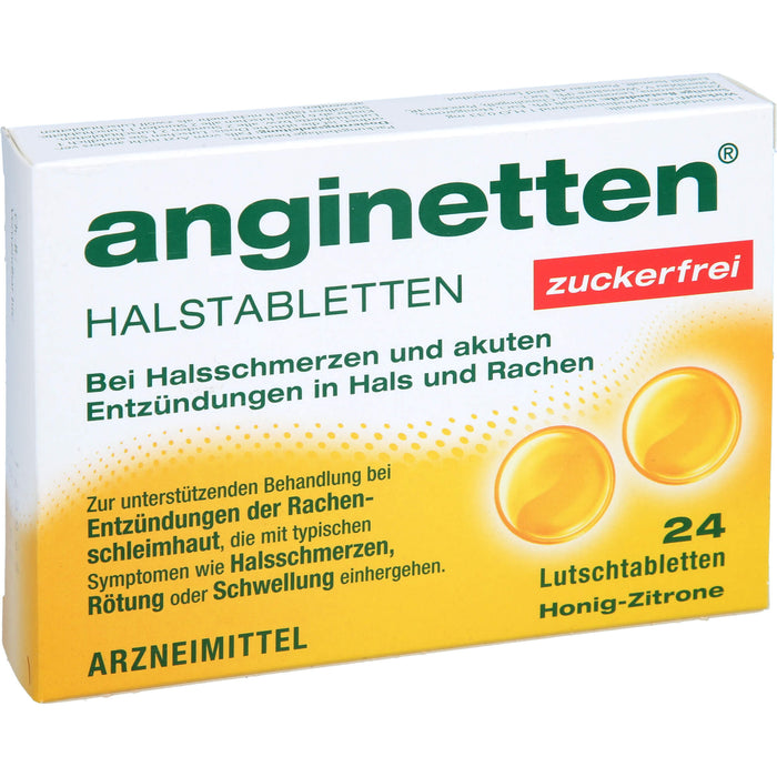 anginetten Halstabletten zuckerfrei, 24 pc Tablettes