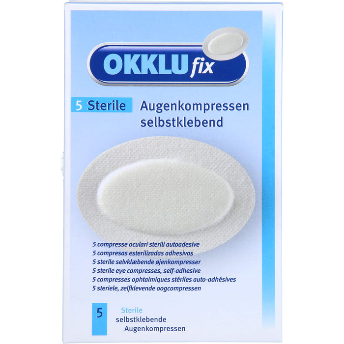 Okklufix steril Augenkompresse selbstklebend, 5 pcs. Compresses