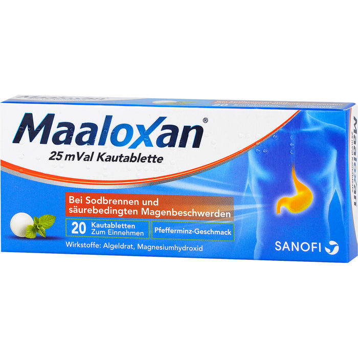 Maalox 25 mVal Kautabletten Reimport Kohlpharma, 20 St. Tabletten