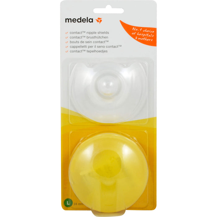 medela Contact Brusthütchen Größe L, 2 St. Packung