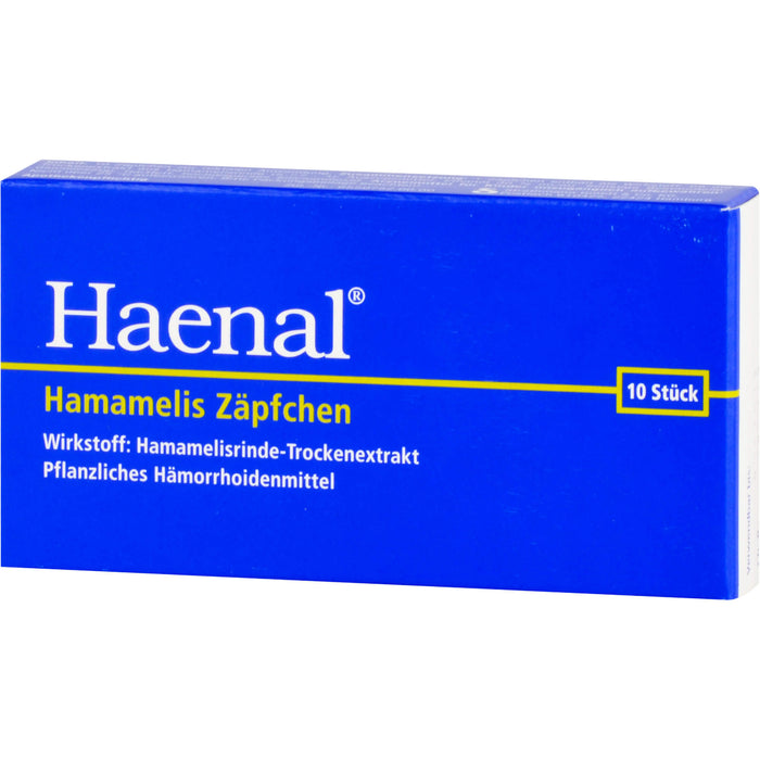 Haenal Hamamelis Zäpfchen Hämorrhoidenmittel, 10 St. Zäpfchen