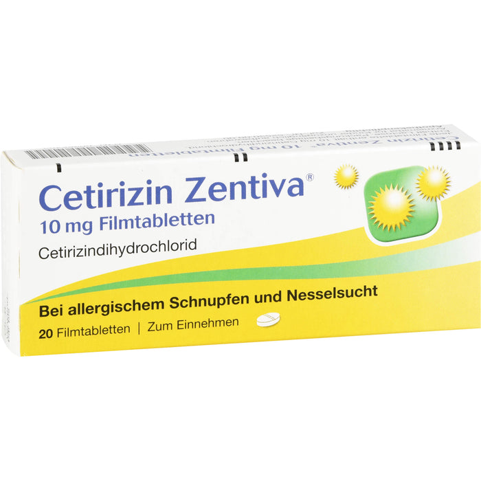 Cetirizin Zentiva 10 mg Filmtabletten, 20 pc Tablettes