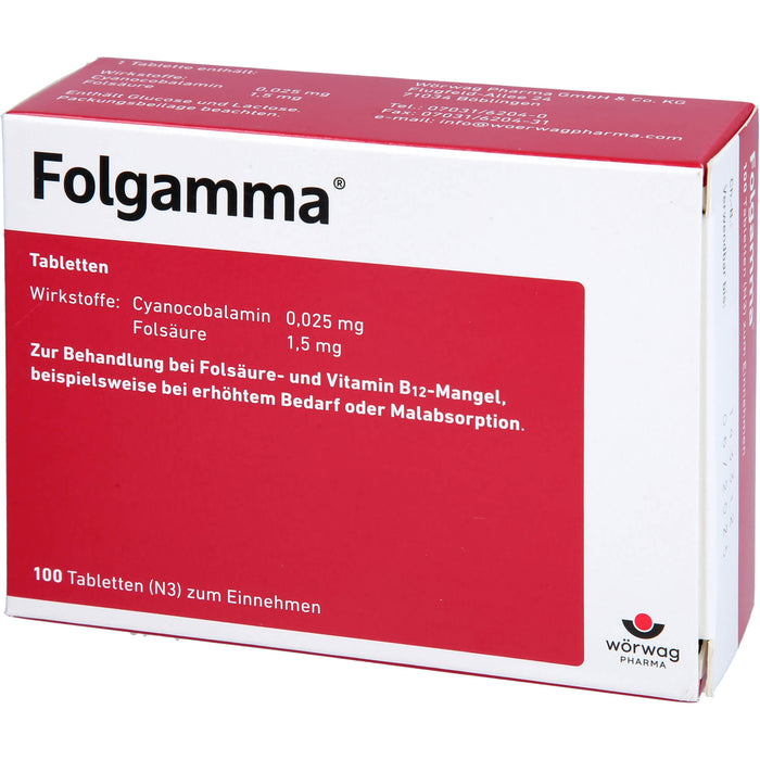 Folgamma Tabletten, 100 St TAB