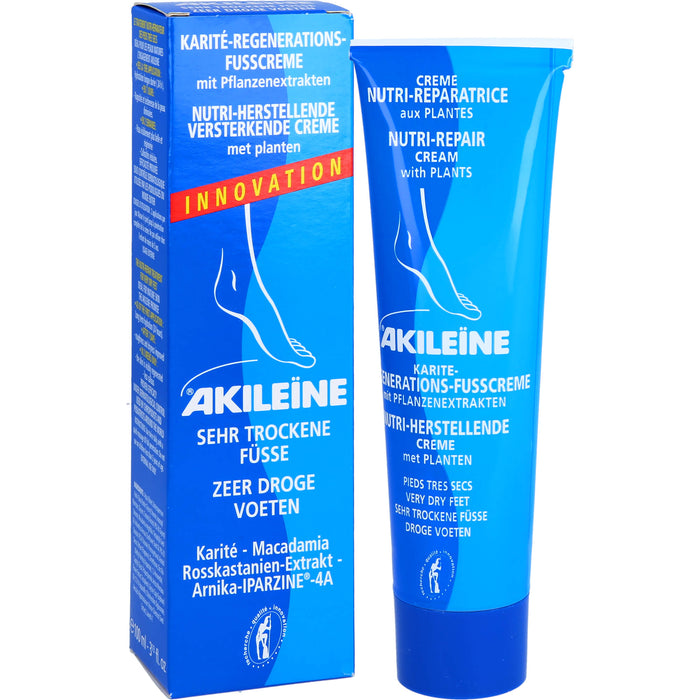 AKILEÏNE Karité-Regenerations-Fußcreme, 100 ml Cream