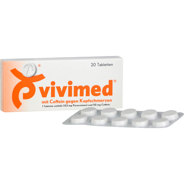 vivimed mit Coffein gegen Kopfschmerzen Tabletten, 20 pc Tablettes