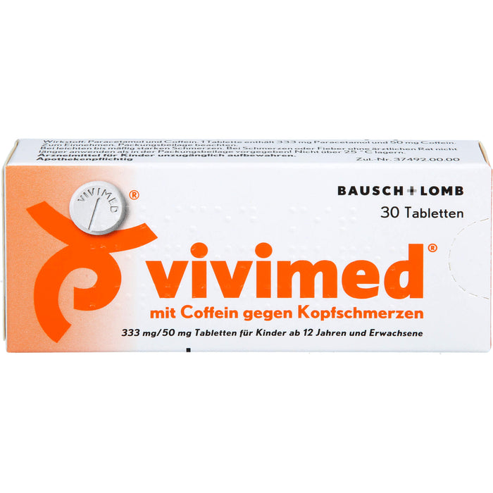 vivimed mit Coffein gegen Kopfschmerzen Tabletten, 30 pcs. Tablets