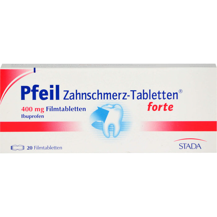 Pfeil Zahnschmerz-Tabletten forte 400 mg Ibuprofen, 20 pcs. Tablets