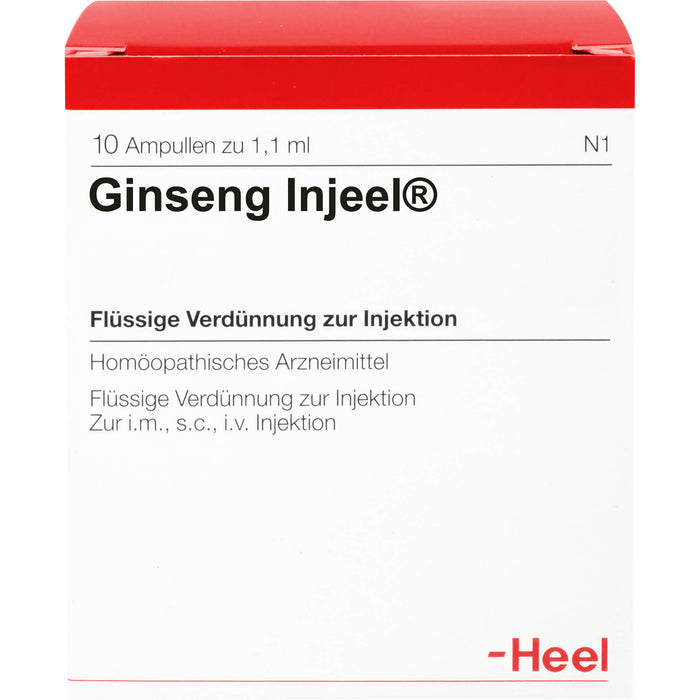 Heel Ginseng-Injeel flüssige Verdünnung zur Injektion, 10 pc Ampoules