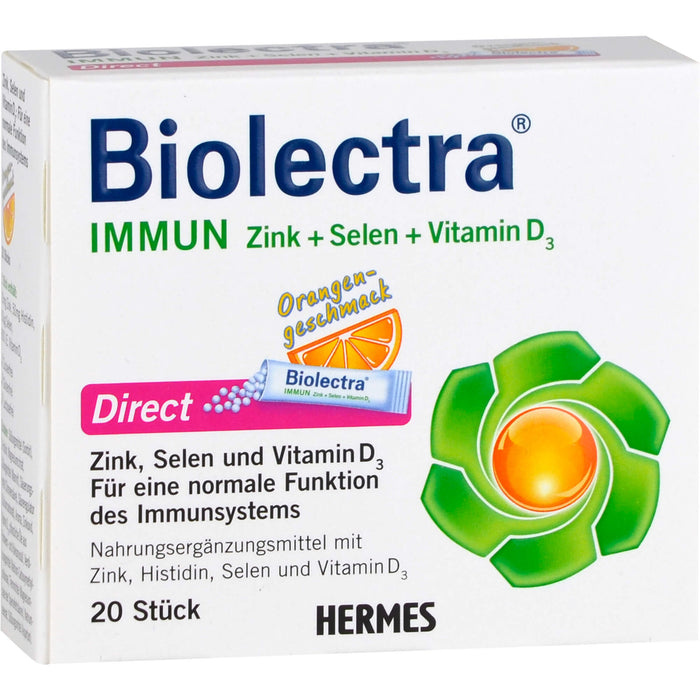 Biolectra Immun Zink + Selen + Vitamin D3 direct Micro-Pellets, 20 pcs. Sachets