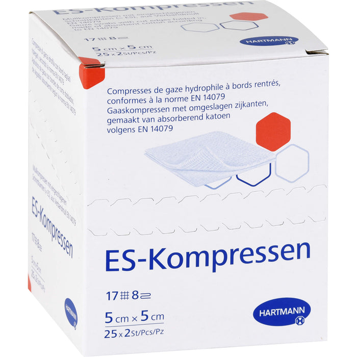 ES-KOMPRESSEN steril 5x5cm 8f, 25X2 St KOM