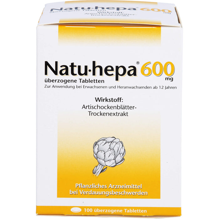 Natu-hepa 600 mg Tabletten bei Verdauungsbeschwerden, 100 pcs. Tablets