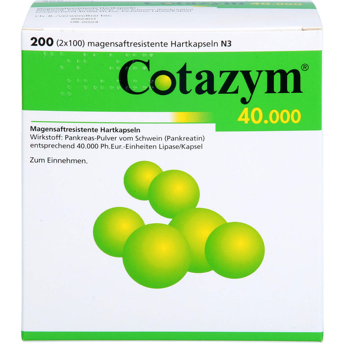 Cotazym 40.000, Magensaftresistente Hartkapseln, 200 pc Capsules