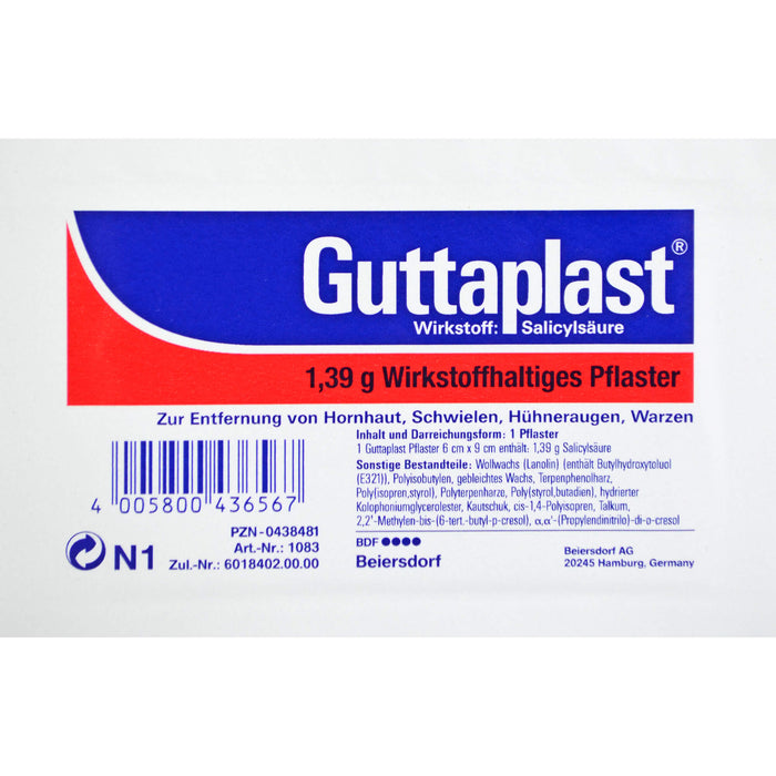 Guttaplast 6 cm x 9 cm Pflaster, 1 pc Pansement