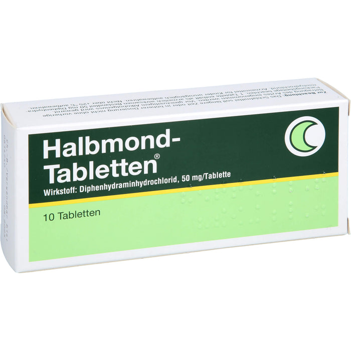 Halbmond-Tabletten 50 mg zur Kurzzeitbehandlung von Schlafstörungen, 10 pcs. Tablets