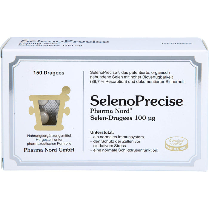 SelenoPrecise Pharma Nord Selen-Dragees 100 ug, 150 pc Tablettes