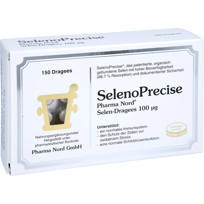 SelenoPrecise Pharma Nord Selen-Dragees 100 ug, 150 pc Tablettes