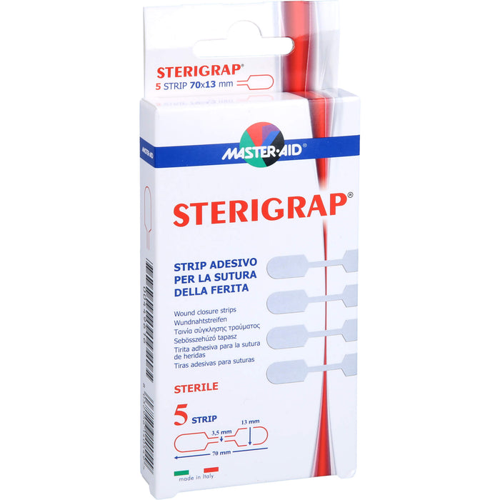 STERIGRAP Wundnahtstreifen 13 x 70 mm Knochenform, 5 pc Pansement