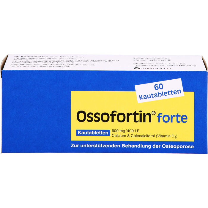 Ossofortin forte, 600 mg/400 I.E. Kautabletten, 60 St KTA