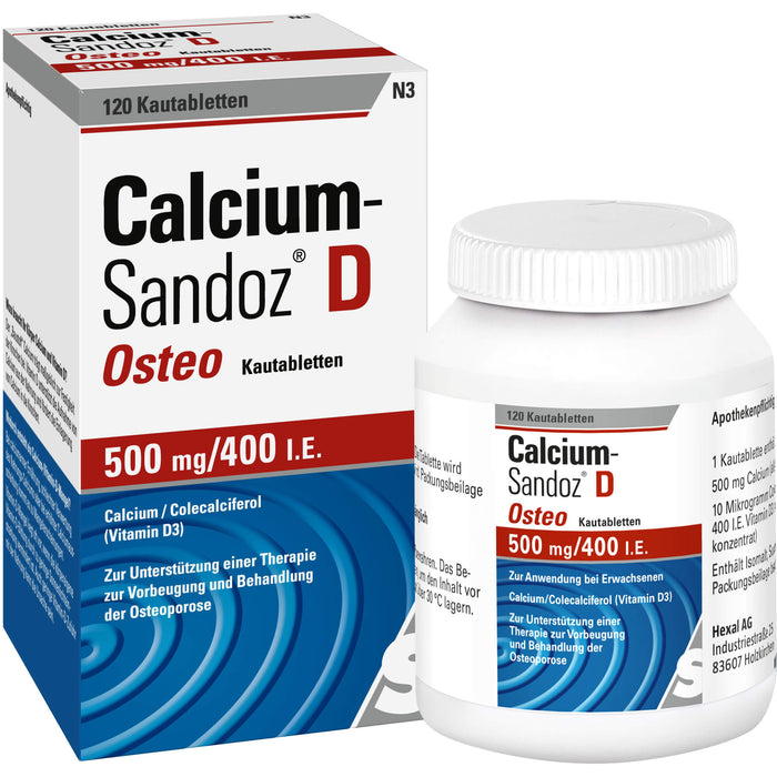 Calcium-Sandoz D Osteo Kautabletten, 120 St. Tabletten