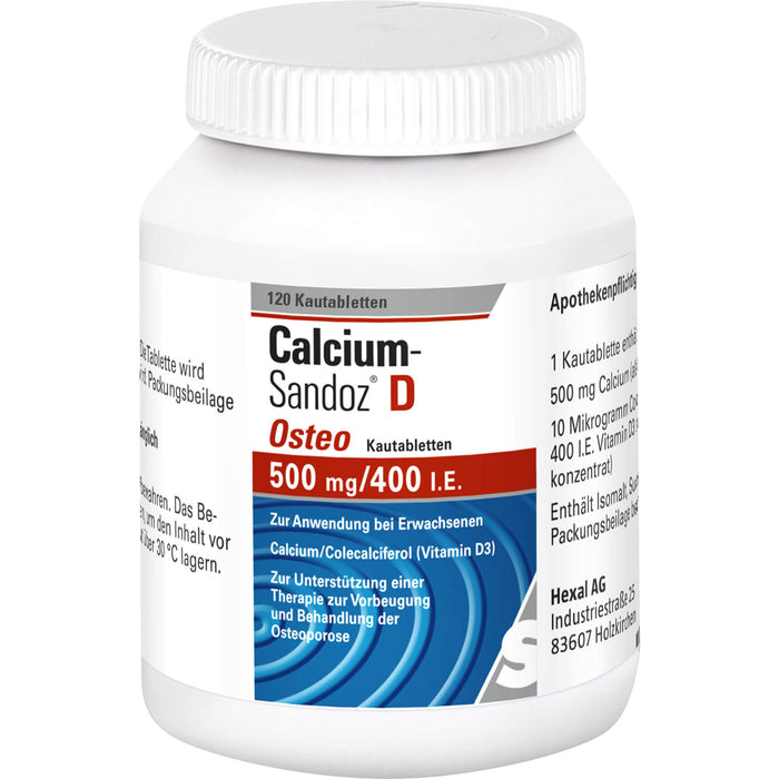 Calcium-Sandoz D Osteo Kautabletten, 120 pc Tablettes