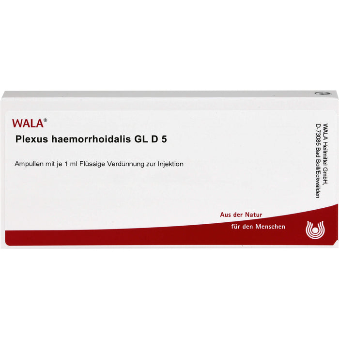 Plexus haemorrhoidalis Gl D5 Wala Ampullen, 10X1 ml AMP