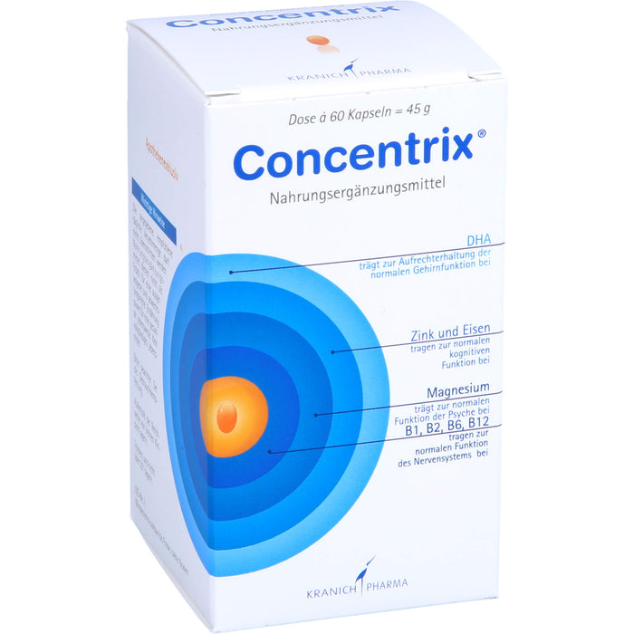 Concentrix Kapseln für Konzentration und Aufmerksamkeit, 60 pc Capsules