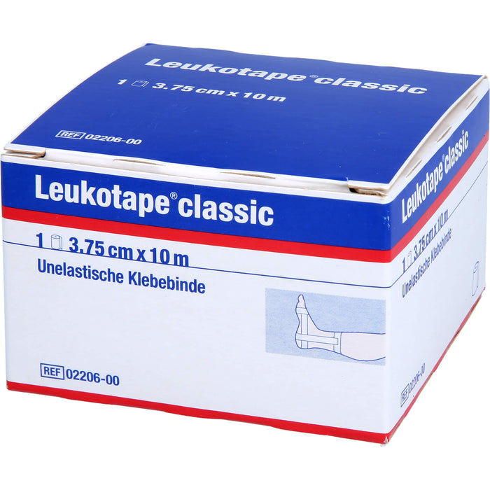 Leukotape classic 3,75 cm x 10 m weiß unelastische Klebebinde, 1 pcs. Wound dressings