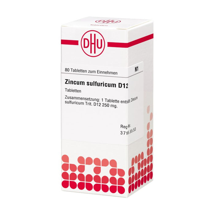 DHU Zincum sulfuricum D12 Tabletten, 80 St. Tabletten