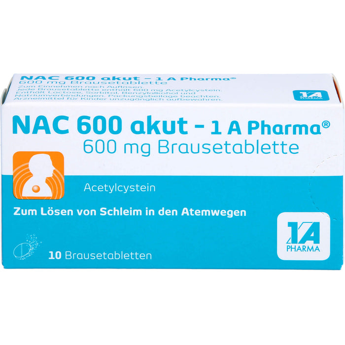 NAC 600 akut - 1 A Pharma, 10 pcs. Tablets