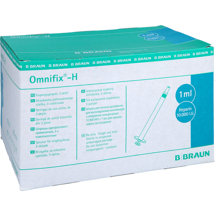 OMNIFIX Heparin 10,000IE Solo Latexfrei, 100X1 ml SRI