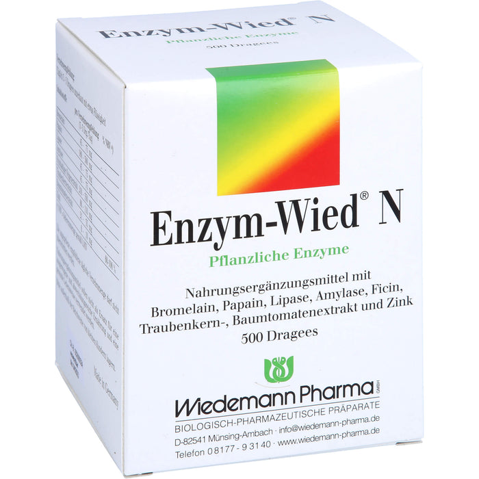 Enzym-Wied N Dragees, 500 pcs. Tablets