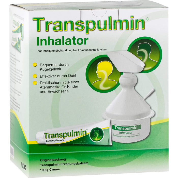 Transpulmin Erkältungsbalsam Creme mit Inhalator, 100 g Crème