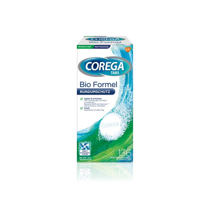 COREGA Tabs Gebissreinigungs-Tabletten Vorratspack, 136 pc Tablettes