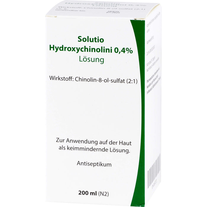 Solutio Hydroxychinolini 0,4%, Lösung zur Anwendung auf der Haut, 200 ml LOE