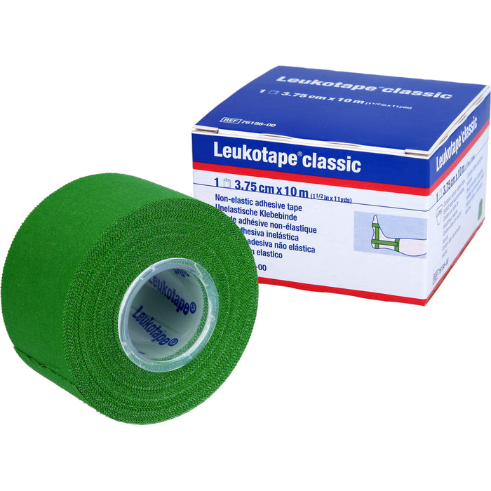 Leukotape classic 3,75 cm x 10 m grün unelastisches Tape, 1 pcs. Bandage